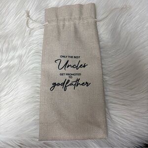 Only the Best Uncles Promoted to Godfather, Godparent Proposal Gift Wine Bag